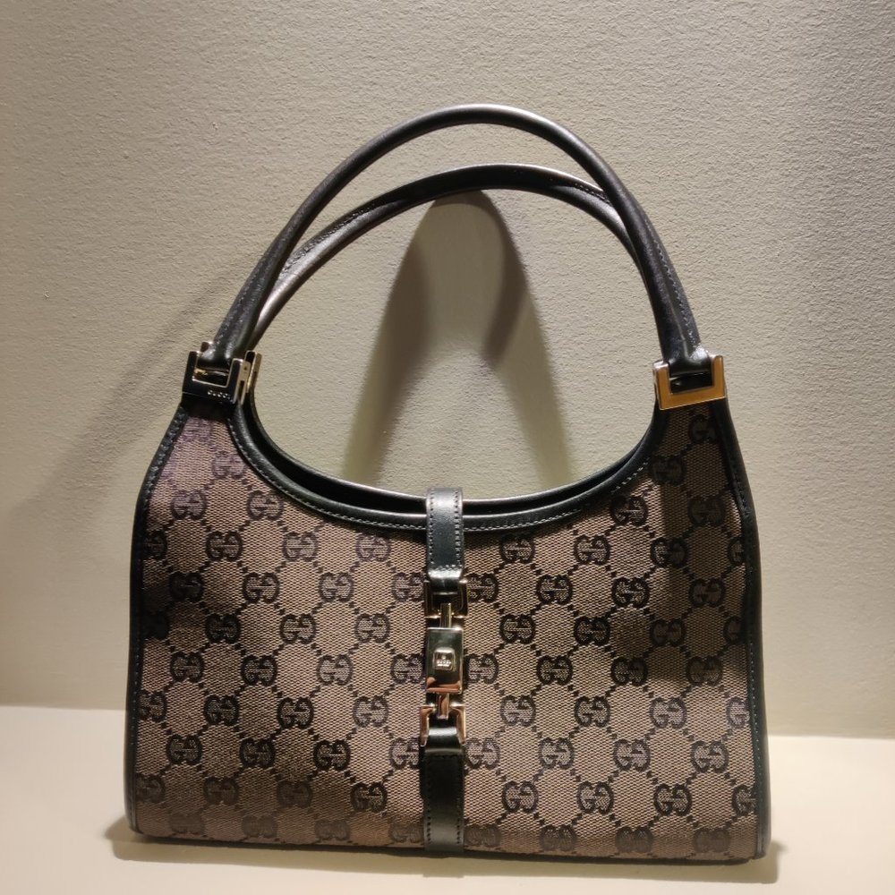 Gucci Vintage Bardot Hobo GG Canvas
